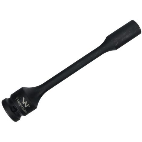 Schlagschrauber-Stecknuss 1/2", schlank, sechseckig, sehr lang, aus CrMo-Stahl, 11 mm, Länge 150 mm, verwendet in der Mechanik für Schlagschrauber, Waryński (1/2)