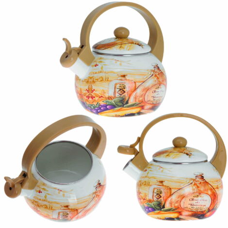 Emaillierter Wasserkocher 2L mit Pfeife Kinghoff KH-3700