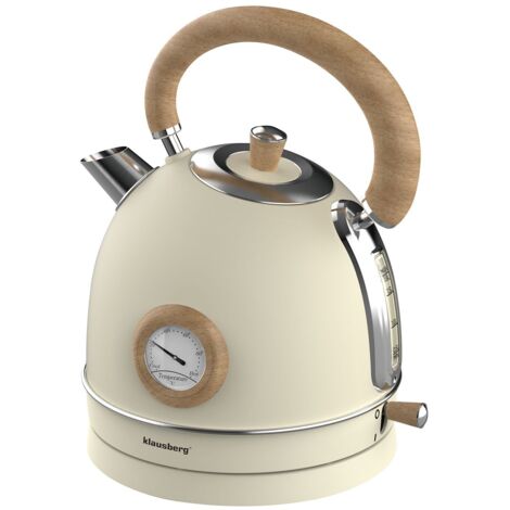 Wasserkocher Edelstahl 1,8L mit Thermometer – 2200W Leistung – 360° drehbarer Sockel – Automatische Abschaltung (1/5)