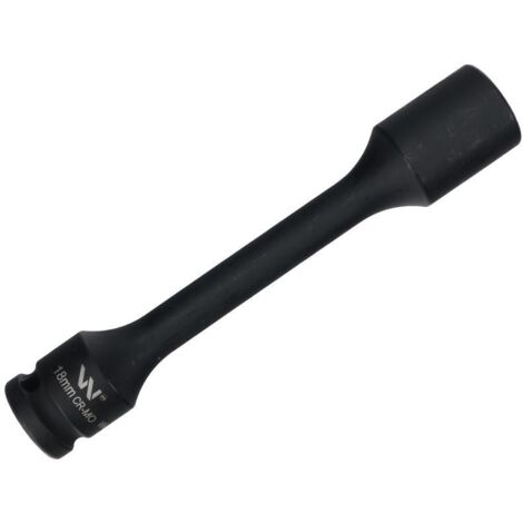 Schlagschrauber-Stecknuss 1/2", schlank, sechseckig, sehr lang, aus CrMo-Stahl, 18 mm, Länge 150 mm, verwendet in der Mechanik für Schlagschrauber, Waryński (1/2)
