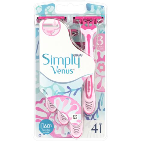 Gillette Venus Simply 3: 4 Einwegrasierer für glatte Haut