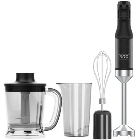 Black &amp Decker BXHBA1501E Standmixer de Stabmixer 1500 W Schwarz, Transparent