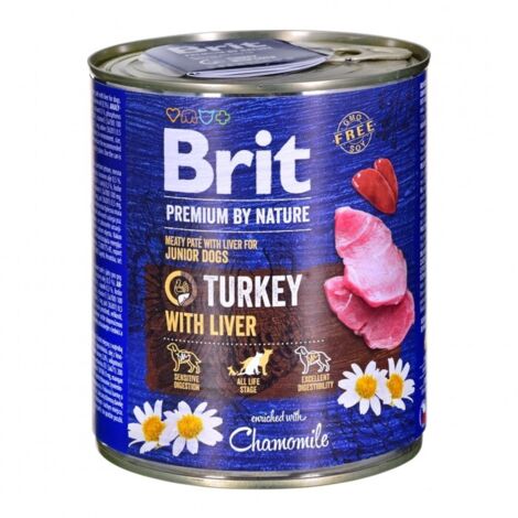 BRIT PREMIUM BY NATURE Pute & Leber - 12 x 800 g (1/3)