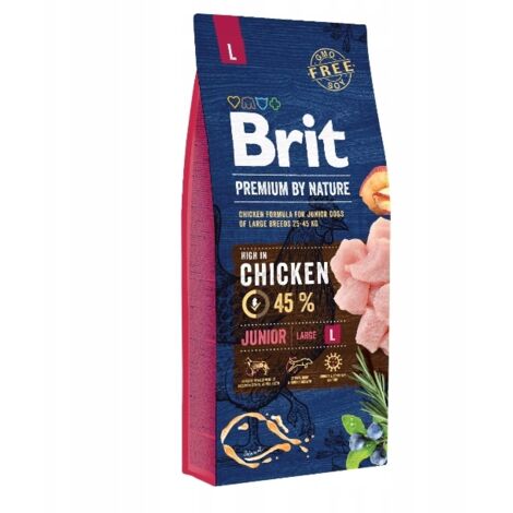 Brit Premium By Nature Junior Trockenfutter für Hunde, große Packung (15 kg) (1/3)