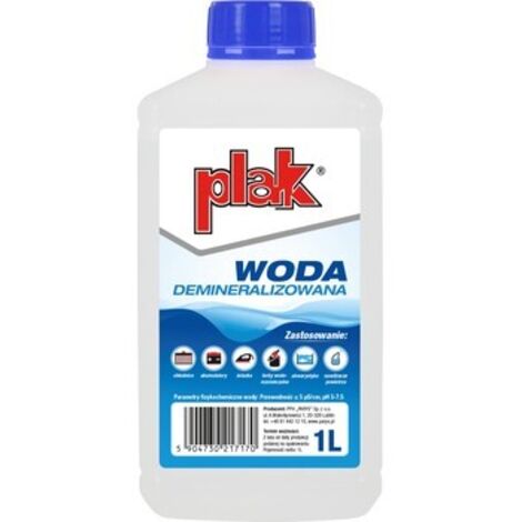 Plak Demineralisiertes Wasser 1L - für Heizkörper, Bügeleisen und Batterien