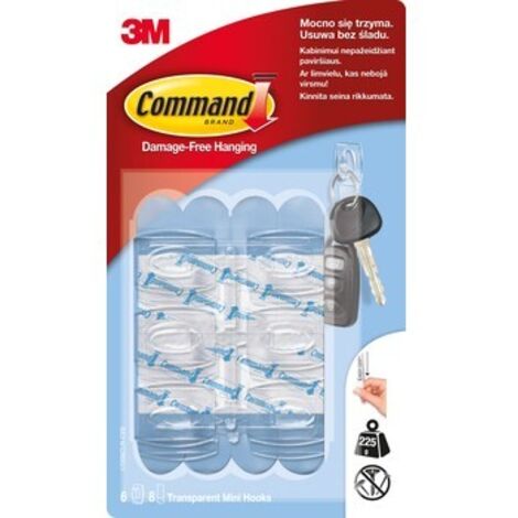 3m Command Haken Transparante Kleine