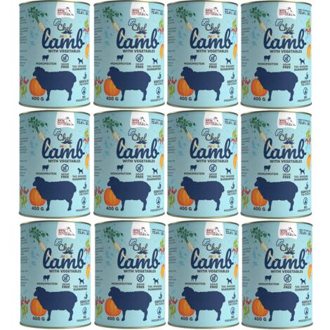 SYTA MICHA Lamm mit Gemüse Nassfutter für Hunde, Dose 12 x 400 g