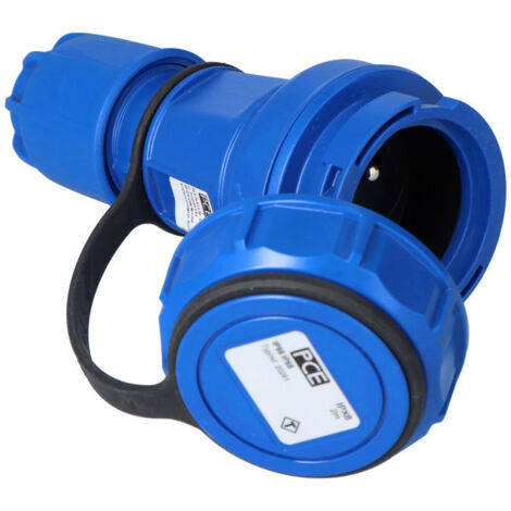 Tragbare Steckdose mit Abdeckung 10/16 A 2P+Z 230 V IP68 blau nautilius 20241-b (1/5)