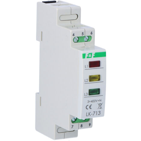 Dreiphasen-Modullampe gelb/rot/grün 230 V F&F LK-713K (1/3)
