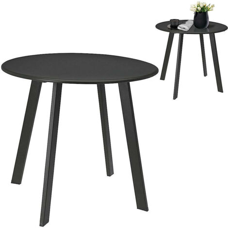 Metall-Balkontisch grau rund 50x45 cm