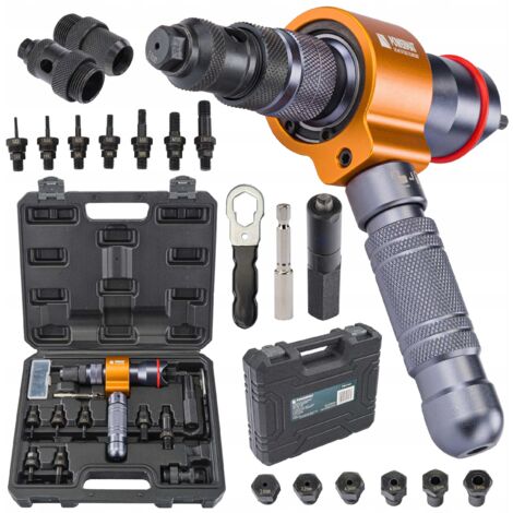 Nietzange für Nietmuttern und Nieten – 3-in-1-Adapter für Schraubendreher – Kompatibel mit M3-M12 und 2,4-6,4mm Nieten – Ergonomisches Design (1/5)