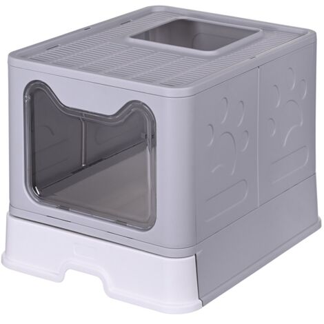 DIAMENTIQ große XL geschlossene Katzentoilette mit Schublade und Streuschaufel (1/5)