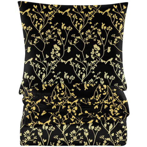 Bettwäscheset 155x220 goldene Blumen