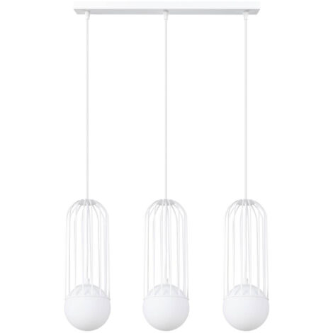 Hängeleuchte, unregelmäßiger Korb, dreifach, weiß, BRINA 3xG9 8W SL.1333 Sollux Lighting (1/5)