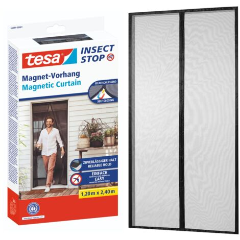 Tesa Insect stop Magnetvorhang f. Tür XL 1,2x2,4m anthrazit