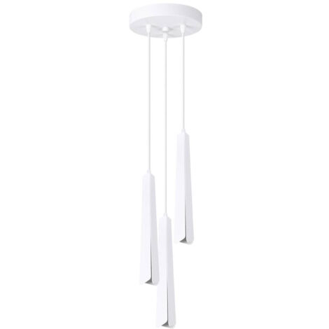 Pendelleuchte, Spot, geometrische Röhre, weiß, dreifach, rund, PRYSM 3xG9 8W SL.1398 Sollux Lighting (1/5)
