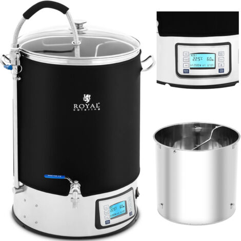 Maischkessel für die Bierwürzeherstellung, LCD 10-100 °C, 40 l (1/5)