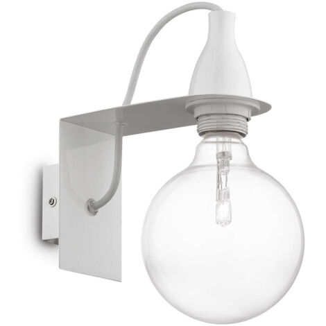 Ideal Lux Minimal - 1 Licht Wandleuchte Weiß, E27 (1/2)