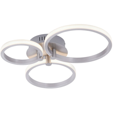 LED Decken Leuchte Wohn Zimmer Strahler Beleuchtung Edelstahl Optik Lampe Paul Neuhaus 12110-55 (1/5)