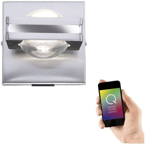 Paul Neuhaus Q-Fisheye Up & Down Wandleuchte Stahl 2x 3,5W LED RGB, 3000K Dimmbar