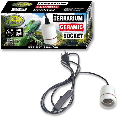 Reptile Nova Keramik-Lampenfassung mit 2 m Kabel, max. 250 W (1/5)