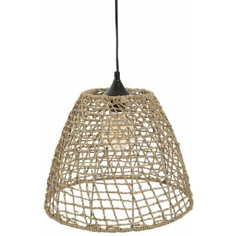 Hängeleuchte aus Seegras JADA, kegelförmig, Ø 28,5 cm, D35, H.28,5