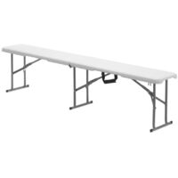 Klappbarer Catering-Bänkchen, weiß, 1830 x 300 x 430 mm - Hendi 811191
