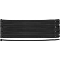 Extreme Kabelbinder 4,8 × 200 mm, schwarz, 100 Stück.