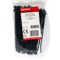 Schwarzes Klemmband OPK 140/3,6 Packung à 100 Stück ERKO
