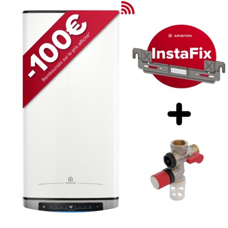 Chauffe-eau électrique plat – Ariston VELIS EVO DUNE DRY WiFi 80L – Anticalcaire + Kit installation inclus