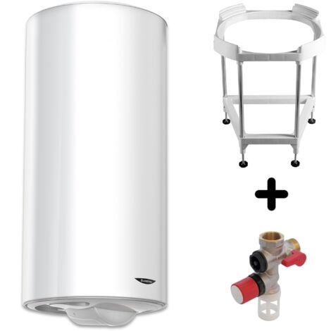 Pack Chauffe-eau Vertical Mural Blindé 200 l Ariston INITIO + Trepied 4090027 + Groupe Sécurité Inox