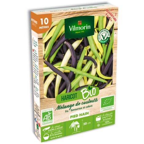 Haricot Nain en Mélange de Couleurs - 10 m - BIO Vilmorin (1/3)