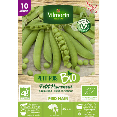 Pois Petit Provençal - BIO - 10 m Vilmorin (1/2)