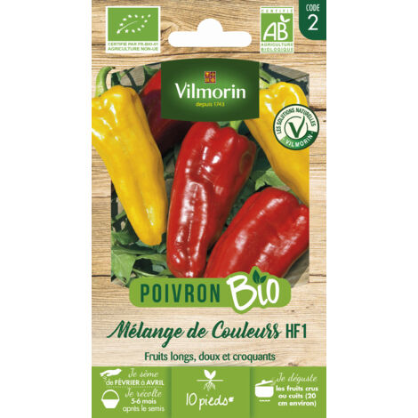 Vilmorin - Poivron Mélange de couleurs Bio