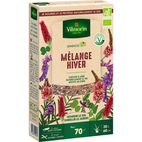 Engrais vert mélange hiver BIO – Semences pour sol – Période de semis août à octobre – Améliore la structure du sol – Vilmorin