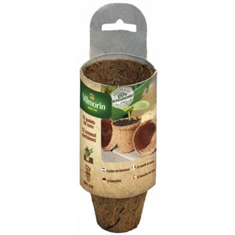 Vilmorin - 12 Godets Coco Ronds 6cm (1/2)