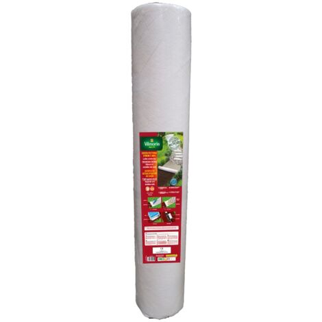 Géotextile recyclé 100 g/m² – 2 m x 25 m – Protection contre l'érosion et les mauvaises herbes – Pour chantiers humides – Vilmorin (1/3)