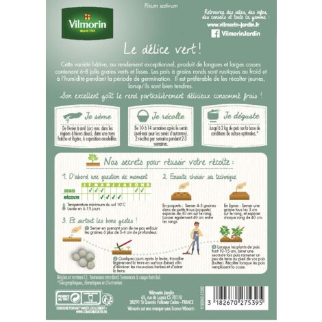 VILMORIN Semi di Pisello Normand Cometodo 125 gr