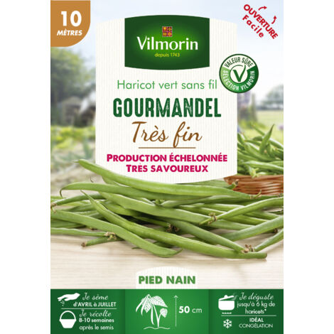 Haricot Nain Vert Gourmandel - 10 m Vilmorin
