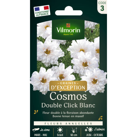 Cosmos Double Click Blanc - Graines d'Exception Vilmorin (1/3)