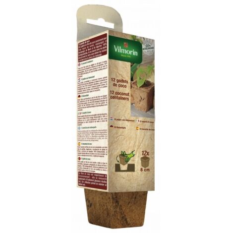Vilmorin - 12 Godets Coco Carres 8cm (1/2)