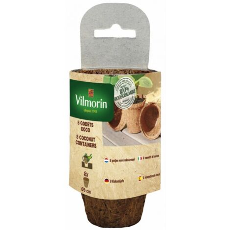 Vilmorin - 8 Godets Coco Ronds 6cm (1/2)