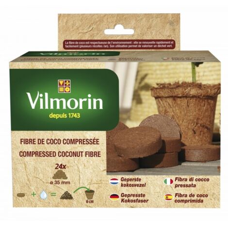 Vilmorin 24 comprims de fibre de coco comprim, 35 mm (1/2)