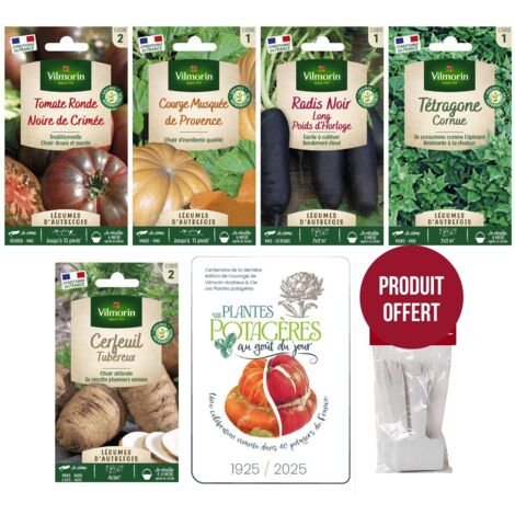 Kit semis de légumes anciens + 12 étiquettes de marquage offertes Vilmorin