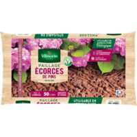 Vilmorin – Ecorces de pins maritimes 50 L – Paillage pour plante – Matériaux naturels – Idéal pour sols acides et terrains humides