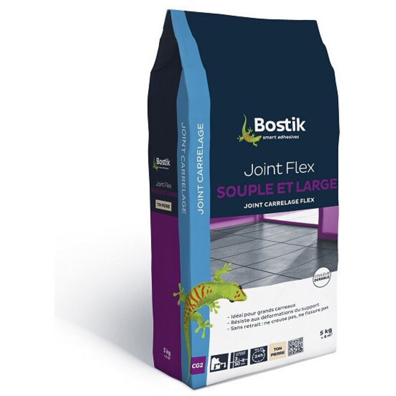 Joint Fin Blanc Pour Carrelage BOSTIK – Poudre 5kg, épaisseur 1 à 6 Mm