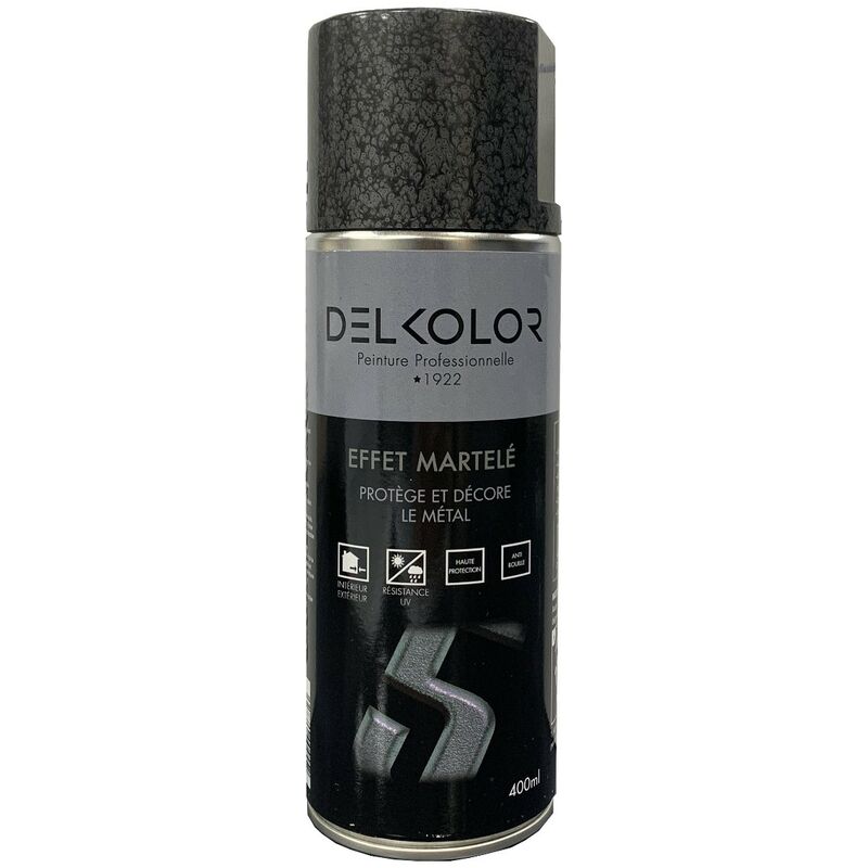 Delkolor Peinture en Aérosol Effet Martelé - 400ml  Couleur: Gris anthracite