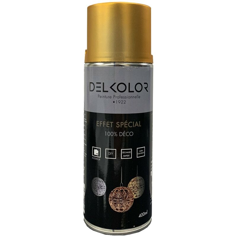 Delkolor Peinture à Effet en Aérosol - 400ml  Couleur: Or
