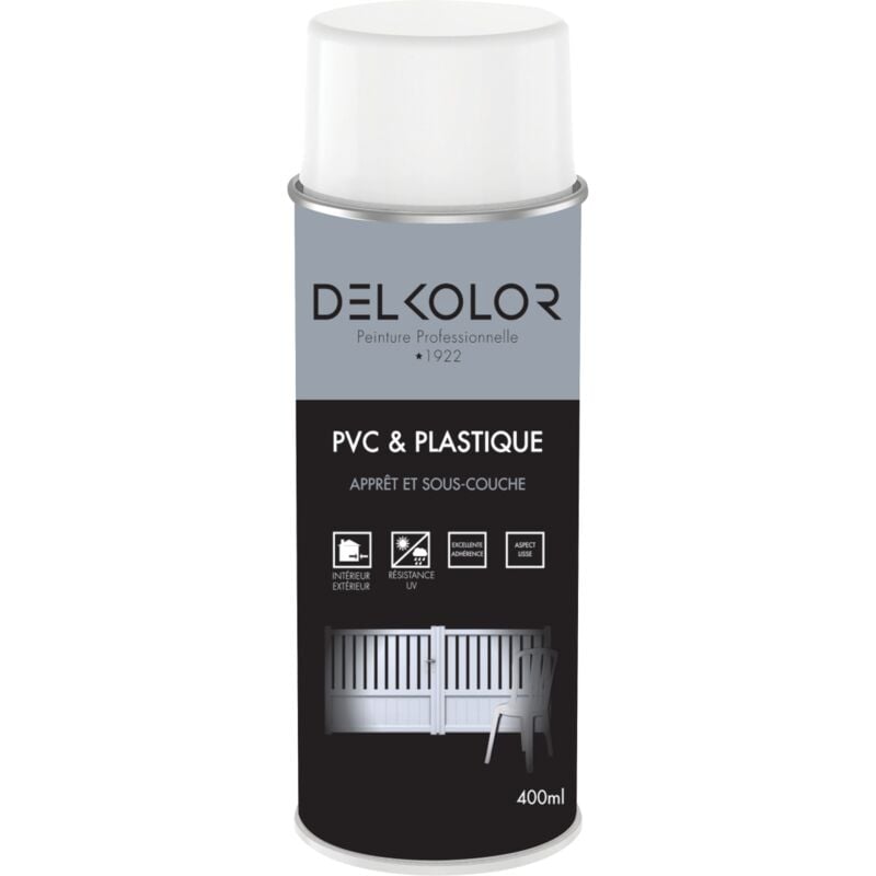 Delkolor Sous Couche Spéciale PVC et Plastique en Aérosol - 400ml