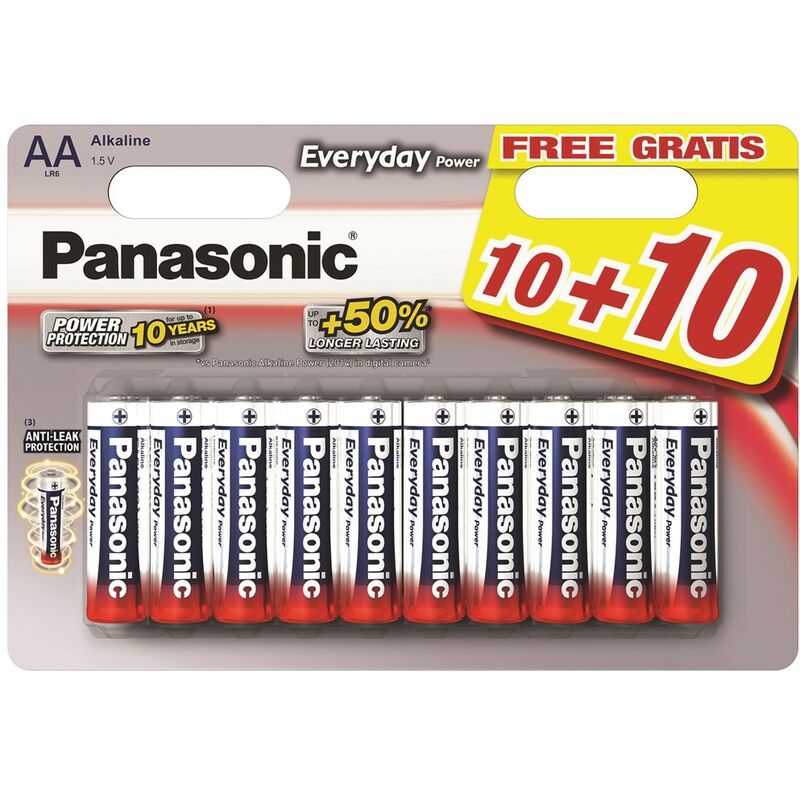 Boite de 10 blisters d'1 pile Panasonic LR01 - Panasonic - Piles